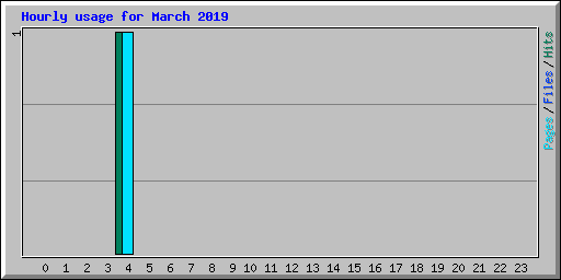 Hourly usage for March 2019